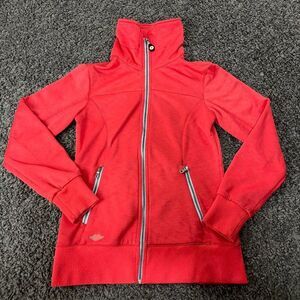 Sims Snowboarding Full Zip Jacket Womens Medium Fleece Lined Red Sweatshirt